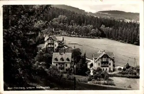 Ak Bad Flinsberg Schlesien, Unterm Moltkeplatz