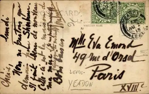 Foto Ak Leeds Yeadon Yorkshire England, Backsteinhaus