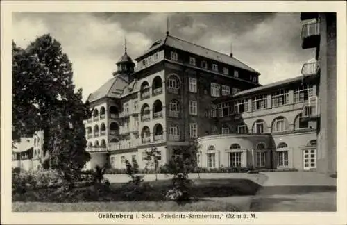 Ak Lázně Jeseník Bad Gräfenberg Frývaldov Freiwaldau Reg. Olmütz, Prießnitz Sanatorium