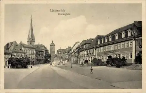 Ak Lichtenfels in Oberfranken, Marktplatz