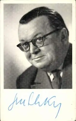 Foto Schauspieler Karl Hruschka, Porträt, Autogramm