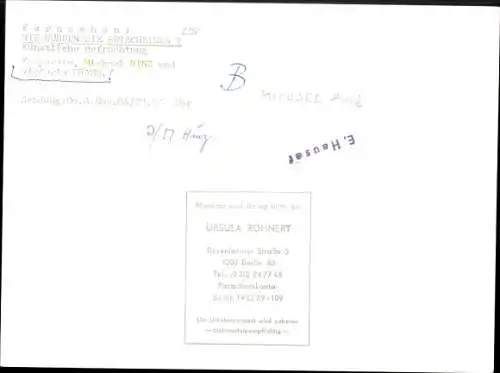Foto Schauspieler Michael Hinz, Viktoria Brams, Autogramm
