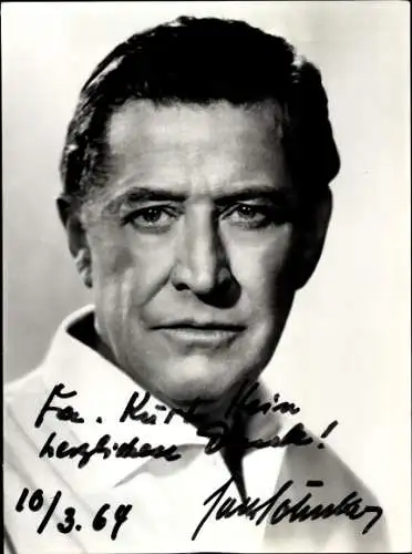 Foto Schauspieler Hans Söhnker, Autogramm