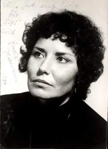 Foto Schauspielerin Gisela Gießmann, Portrait, Autogramm