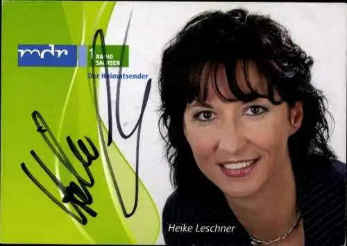 Ak Schauspielerin Heike Leschner, Portrait, Autogramm