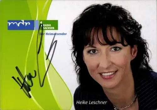 Ak Schauspielerin Heike Leschner, Portrait, Autogramm