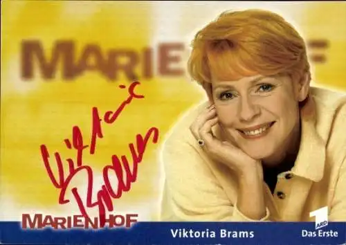 Ak Schauspielerin Viktoria Brams, Portrait, Marienhof, Autogramm