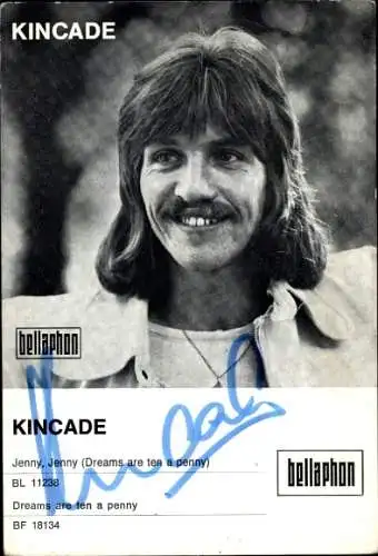 Ak Schauspieler und Sänger Kincade, Portrait, Autogramm