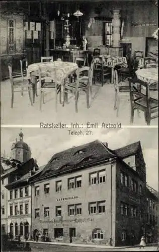 Ak Neustadt an der Orla, Ratskeller, Inh. Emil Aetzold