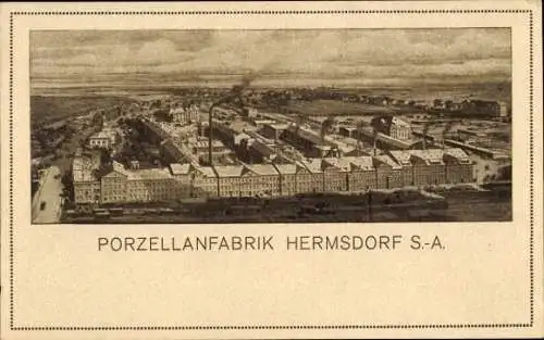 Ak Hermsdorf in Thüringen, Porzellanfabrik