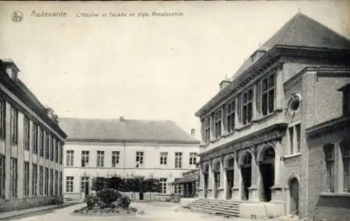 Ak Oudenaarde Oudenaarde Ostflandern, Krankenhaus, Fassade im Renaissancestil