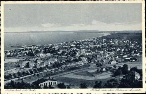 Ak Ostseebad Ahlbeck auf Usedom, Gesamtansicht, Bismarckwarte