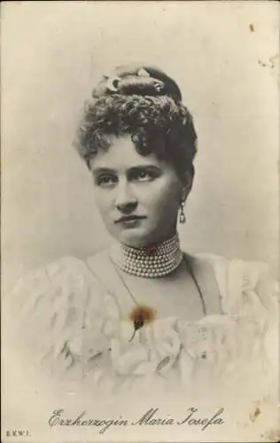 Ak Erzherzogin Maria Josefa, Portrait