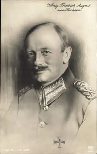 Ak König Friedrich August III. von Sachsen, Portrait in Uniform