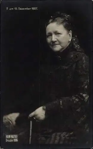 Ak Königin-Witwe Carola von Sachsen, Portrait