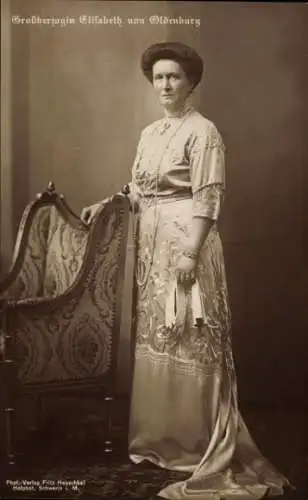 Ak Großherzogin Elisabeth von Oldenburg, Porträt