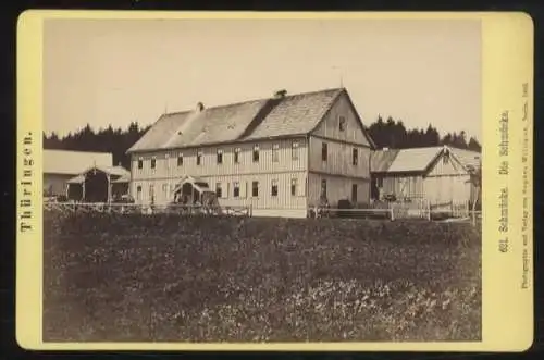 Cabinet Foto Thüringer Wald Rasthaus Schmücke mit Nebengebäuden