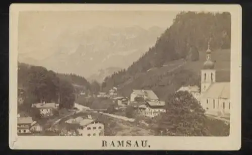 CdV Foto Blick auf Ramsau und Umgebung mit Pfarrkirche St. Sebastian