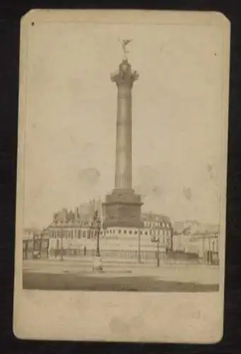 CdV Fotografie Colonne de Juilet in Paris, "Juli-Säule" erinnert an die Revolution 1830