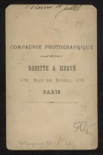 CdV Fotografie Colonne de Juilet in Paris, "Juli-Säule" erinnert an die Revolution 1830