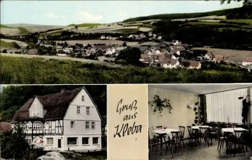 Ak Kleba Niederaula in Hessen, Panorama, Gasthaus Zum Schwan