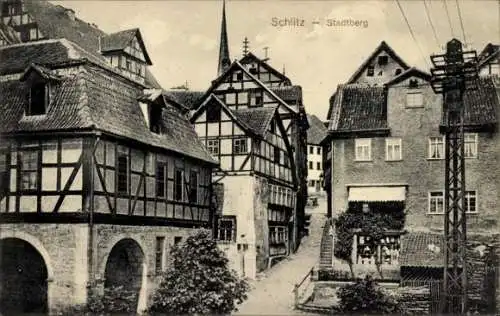 Ak Schlitz in Hessen, Stadtberg, Fachwerkhäuser