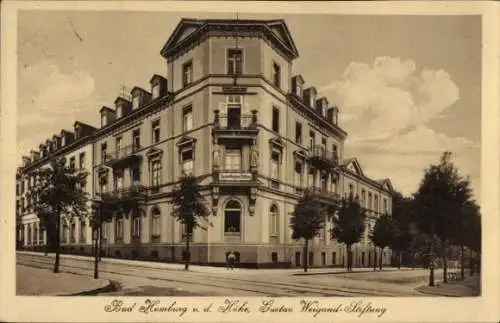 Ak Bad Homburg von der Höhe, Gustav Weigand Stiftung, Straßenpartie