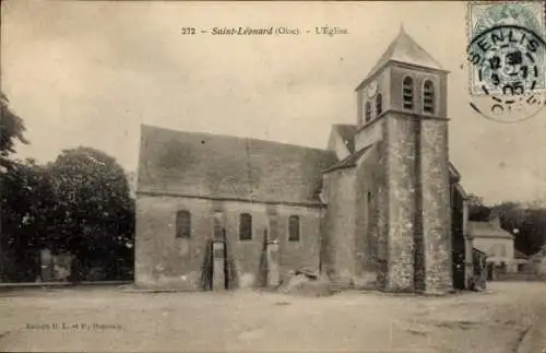 Ak Saint Léonard Oise, Kirche