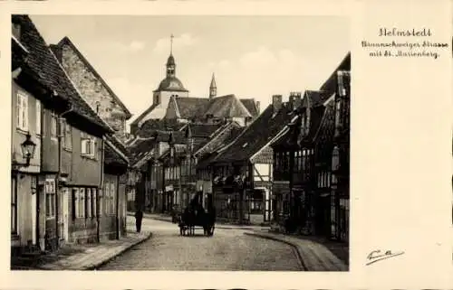 Ak Helmstedt, Braunschweiger Straße, St. Marienberg