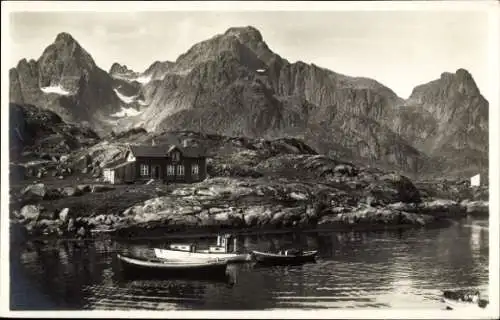 Ak Lofoten Norwegen, Hütte, Boote