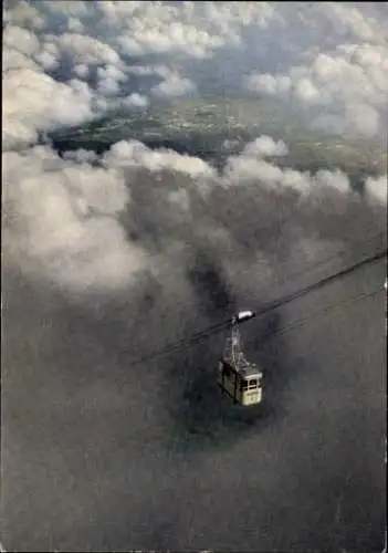 Ak Luftseilbahn auf den Pilatus, Hotel Pilatus Kulm