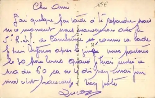 Ak Auvours Champagné Sarthe, Le Camp