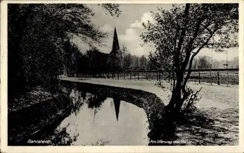 Ak Hamburg Wandsbek Rahlstedt, Am Uferweg der Rahlau