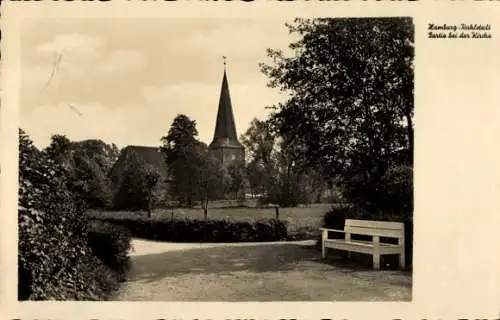 Ak Hamburg Wandsbek Rahlstedt, bei der Kirche