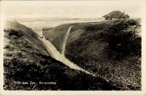 Ak Wijk aan Zee Beverwijk Nordholland Niederlande, Strandweg