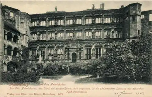 Ak Heidelberg am Neckar, Otto Heinrichsbau, Ruine