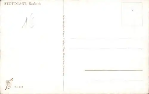 Ak Stuttgart in Württemberg, Rathaus