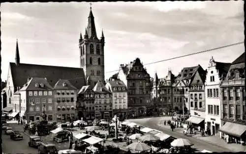 Ak Trier an der Mosel, Hauptmarkt mit St. Gangolph