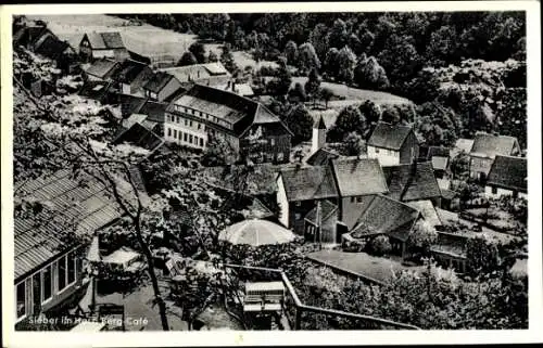 Ak Sieber Herzberg am Harz, Teilansicht, Berg-Café