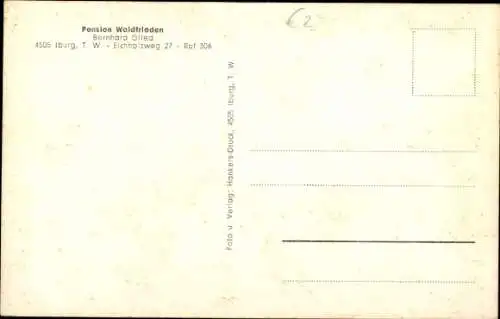 Ak Bad Iburg am Teutoburger Wald, Haus Waldfrieden, Pension