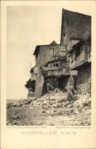 Ak Lauenburg an der Elbe, Häuser an der Elbe