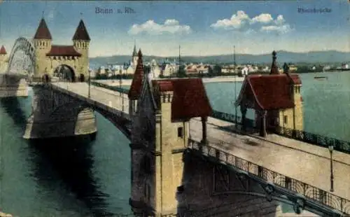 Ak Bonn am Rhein, Rheinbrücke