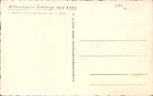 Ak Horn Bad Meinberg im Teutoburger Wald Westfalen, Externsteine, Kreuzabnahme