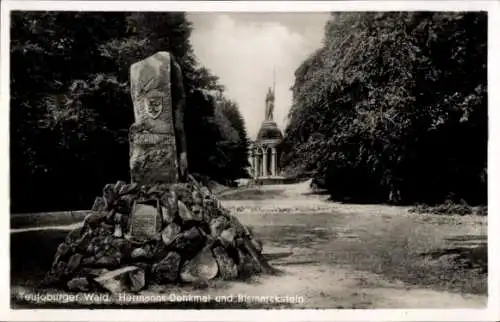 Ak Detmold am Teutoburger Wald, Hermannsdenkmal, Bismarckstein