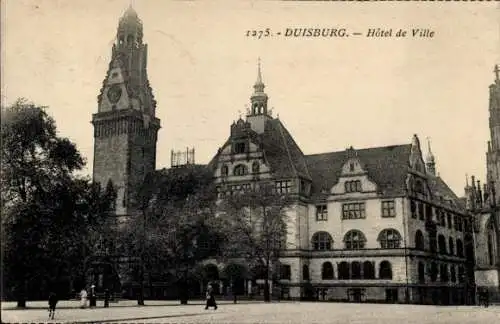 Ak Duisburg im Ruhrgebiet, Rathaus