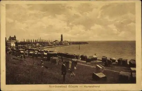 Ak Nordseebad Büsum, Herrenstrand, Leuchtturm