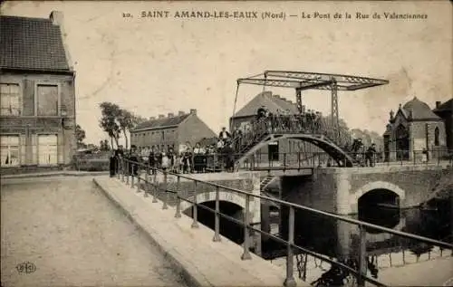 Ak Saint Amand les Eaux Nord, Pont de la Rue de Valenciennes