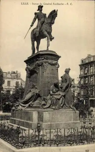 Ak Lille Nord, Statue von General Faidherbe
