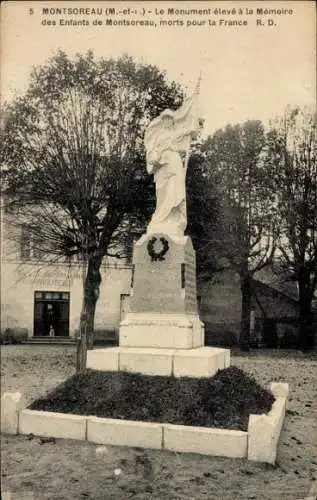 Ak Montsoreau Maine et Loire, Denkmal