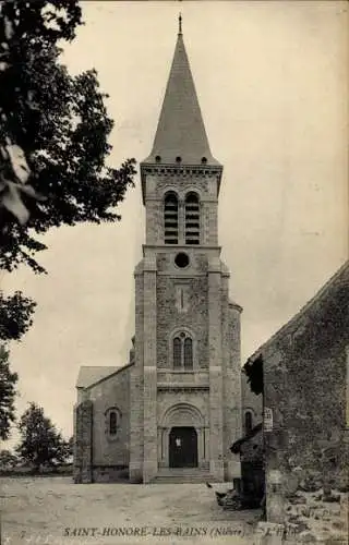 Ak Saint Honoré les Bains Nièvre, Kirche